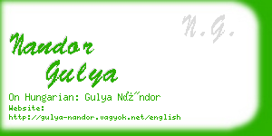 nandor gulya business card